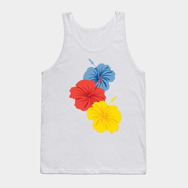 Bright Hibiscus Tank Top by SWON Design